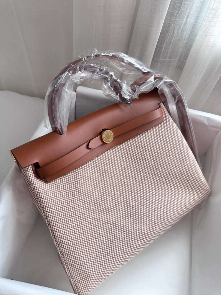 HERBAG 31 Ecru/Beige/Fauve GHW